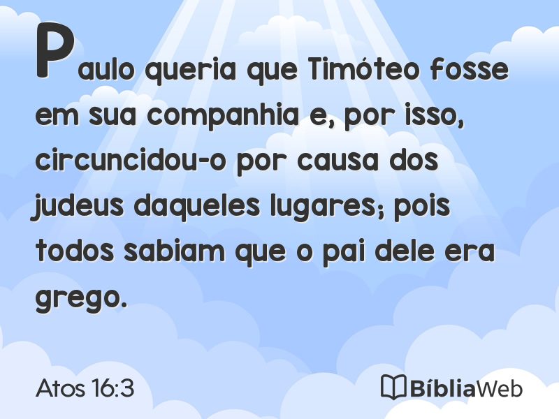Atos 16:3 em imagem para compartilhar