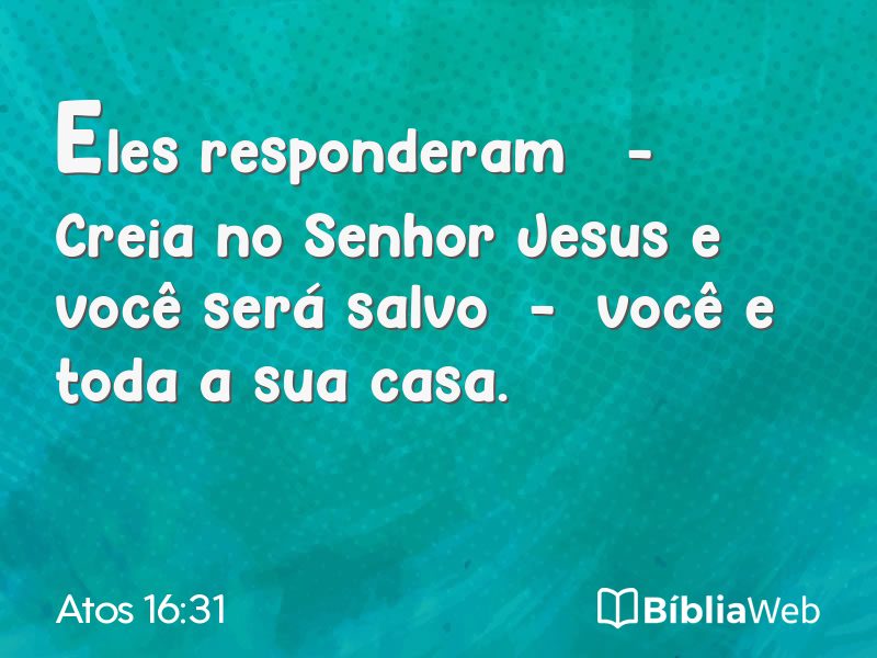 Atos 16:31 em imagem para compartilhar