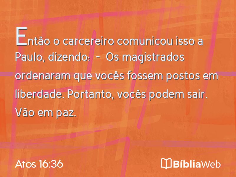 Atos 16:36 em imagem para compartilhar