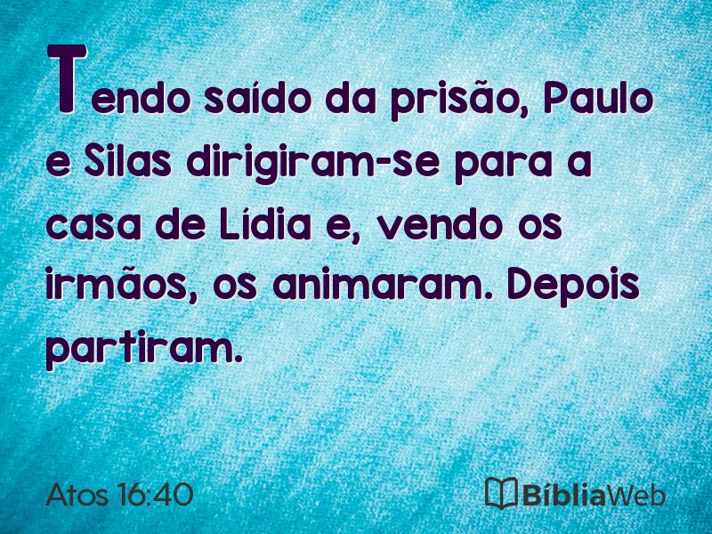 Atos 16:40 em imagem para compartilhar