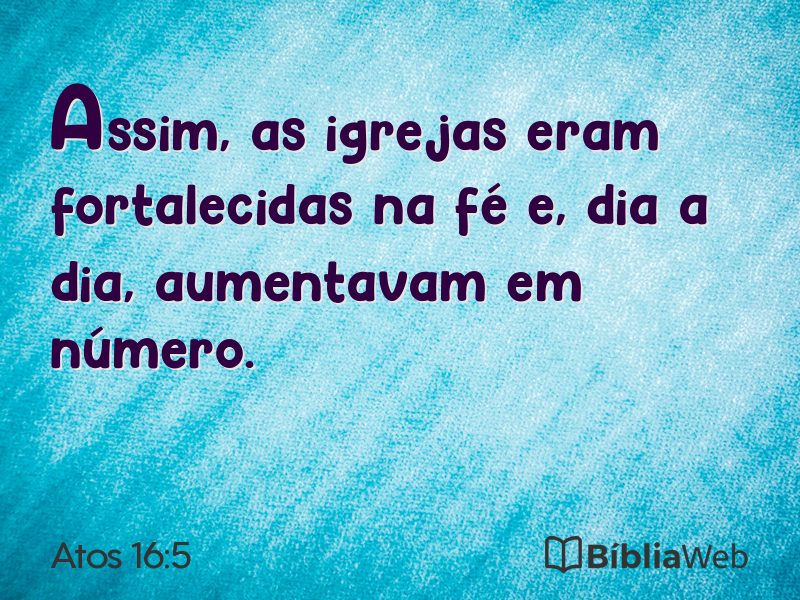 Atos 16:5 em imagem para compartilhar