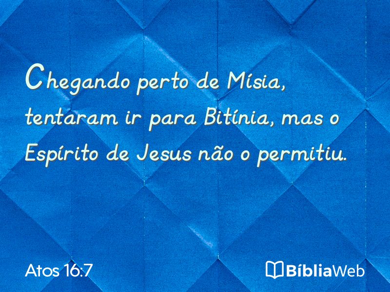 Atos 16:7 em imagem para compartilhar
