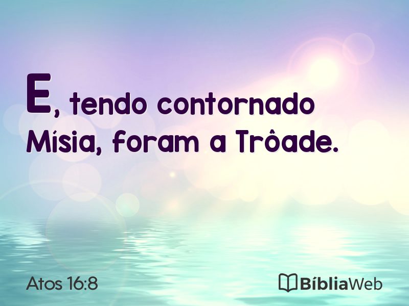 Atos 16:8 em imagem para compartilhar
