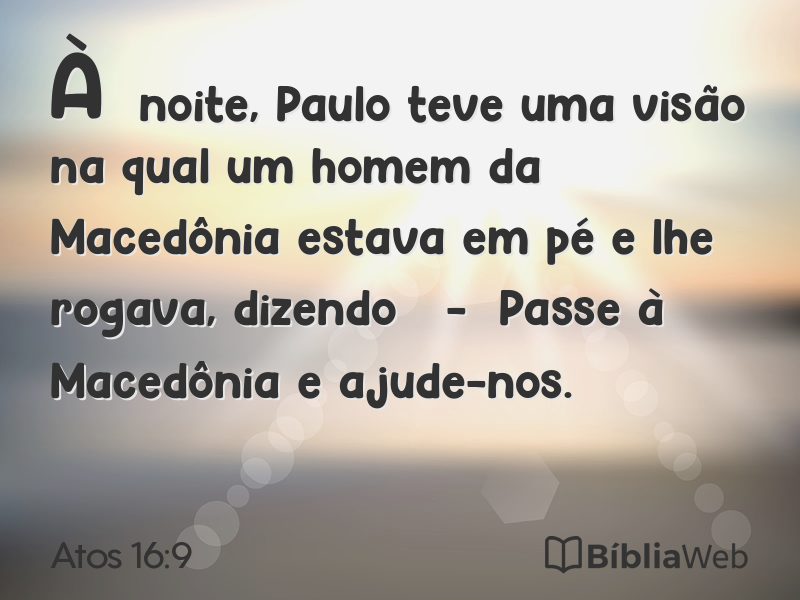 Atos 16:9 em imagem para compartilhar