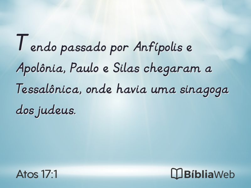 Atos 17:1 em imagem para compartilhar
