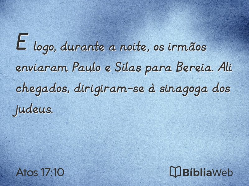 Atos 17:10 em imagem para compartilhar