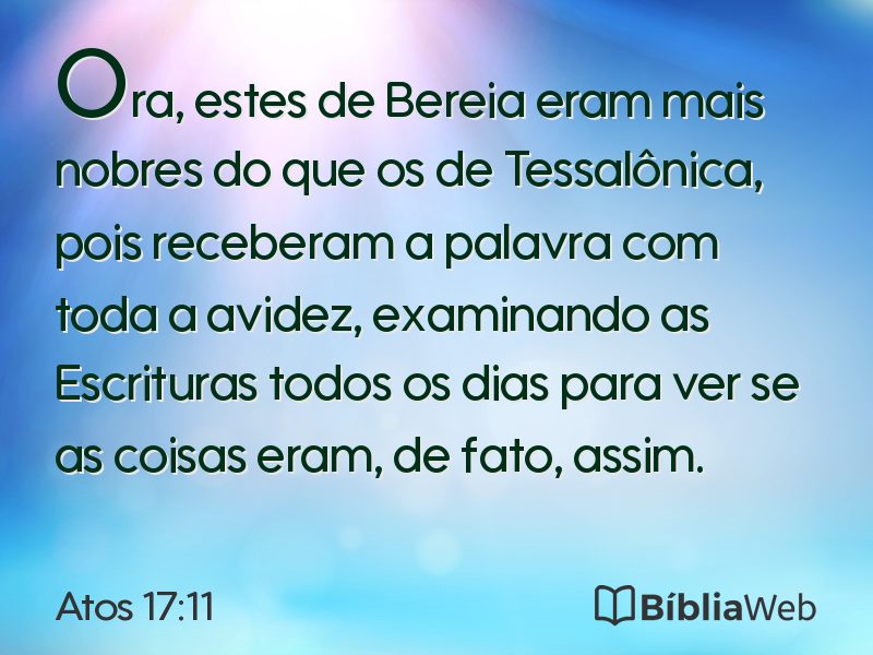 Atos 17:11 em imagem para compartilhar