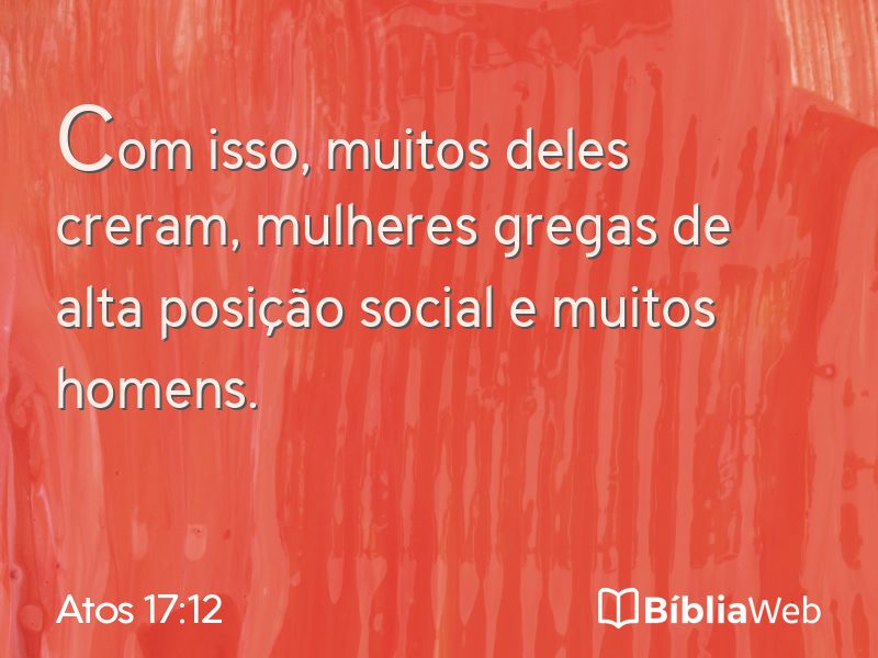 Atos 17:12 em imagem para compartilhar