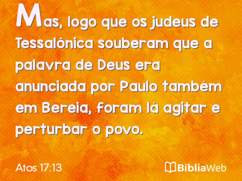 Atos 17:13 em imagem para compartilhar