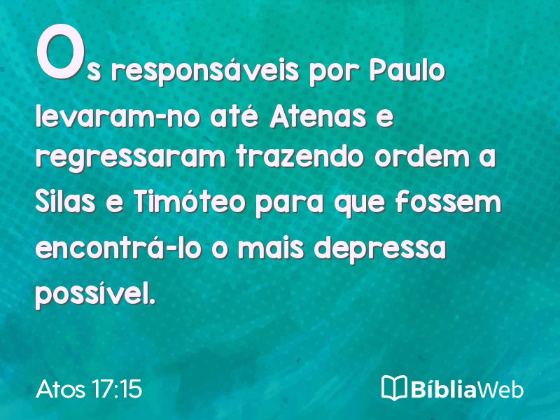Atos 17:15 em imagem para compartilhar