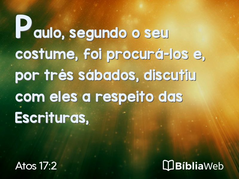 Atos 17:2 em imagem para compartilhar