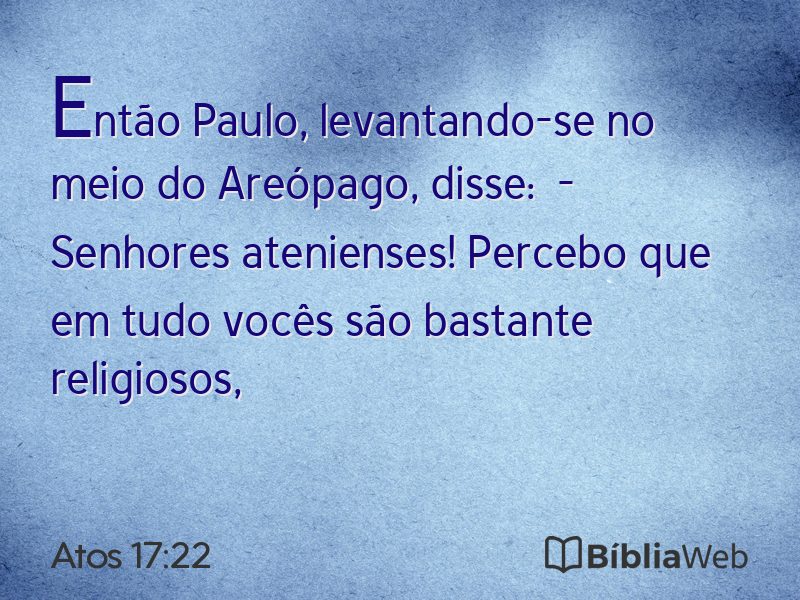 Atos 17:22 em imagem para compartilhar