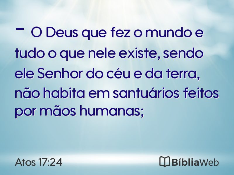 Atos 17:24 em imagem para compartilhar