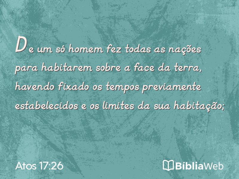 Atos 17:26 em imagem para compartilhar