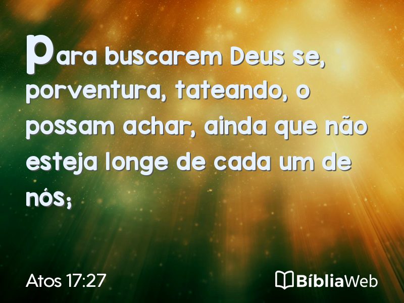 Atos 17:27 em imagem para compartilhar
