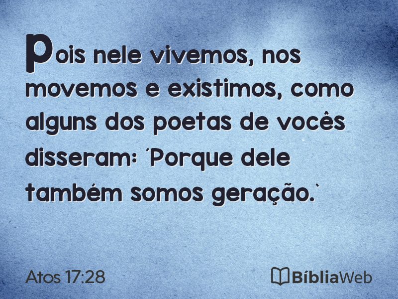 Atos 17:28 em imagem para compartilhar