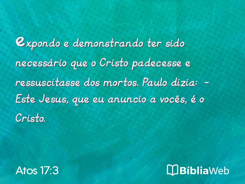 Atos 17:3 em imagem para compartilhar