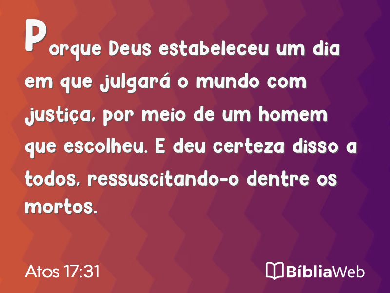 Atos 17:31 em imagem para compartilhar