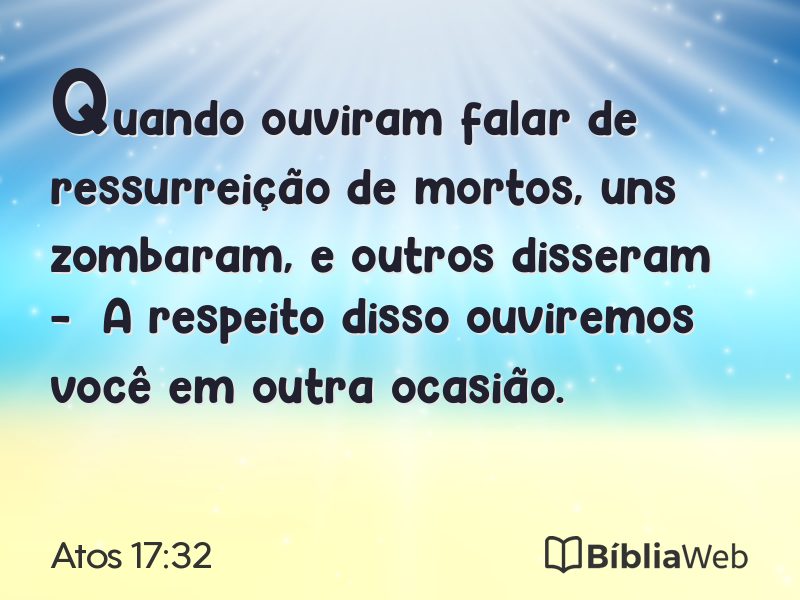 Atos 17:32 em imagem para compartilhar