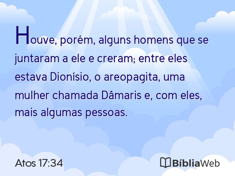Atos 17:34 em imagem para compartilhar