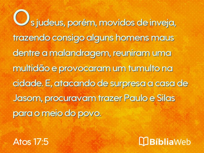 Atos 17:5 em imagem para compartilhar