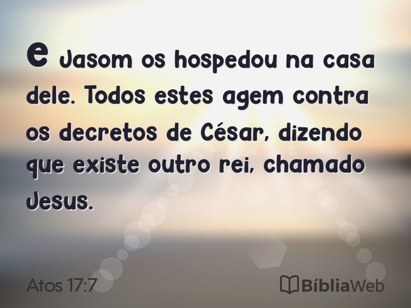 Atos 17:7 em imagem para compartilhar