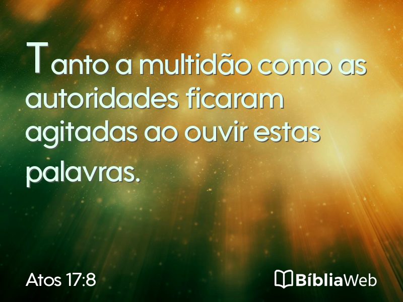 Atos 17:8 em imagem para compartilhar