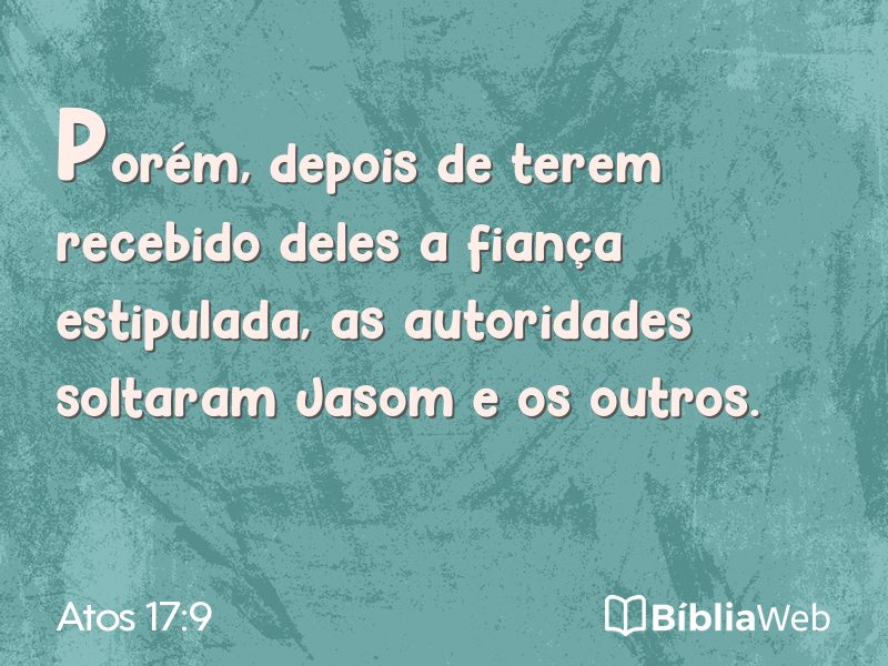 Atos 17:9 em imagem para compartilhar