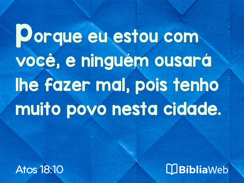 Atos 18:10 em imagem para compartilhar