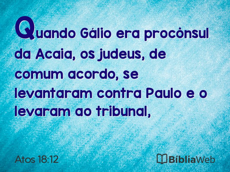 Atos 18:12 em imagem para compartilhar