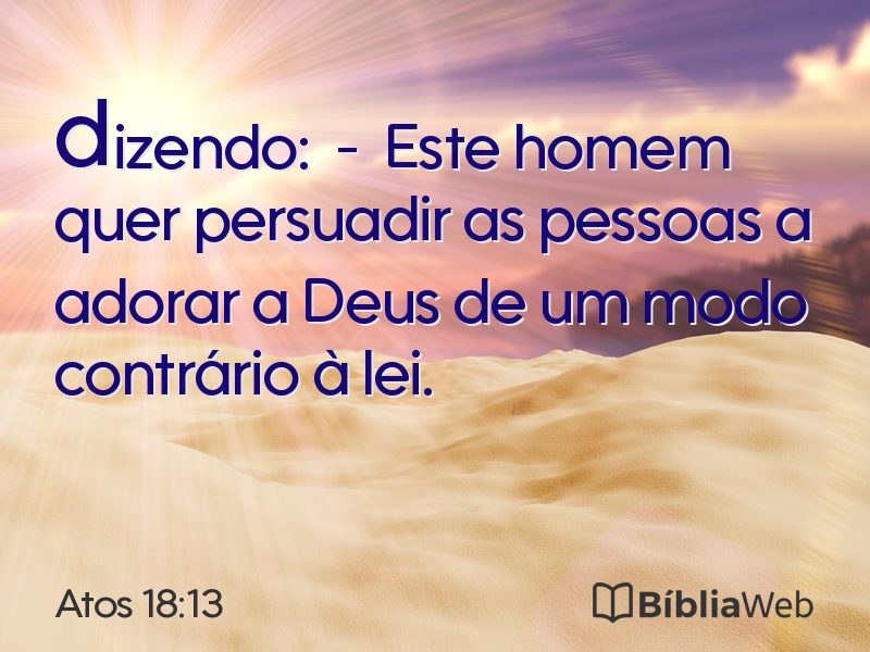 Atos 18:13 em imagem para compartilhar