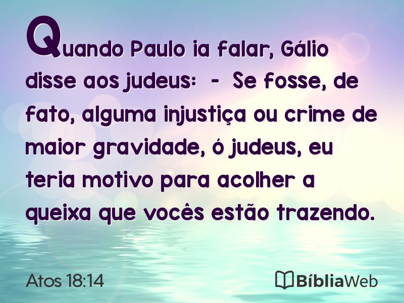 Atos 18:14 em imagem para compartilhar