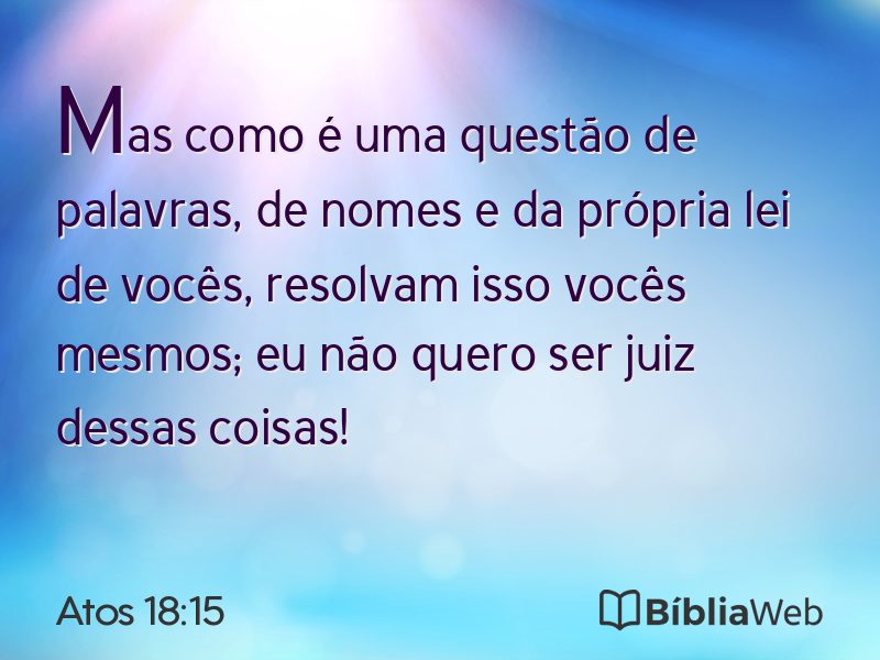 Atos 18:15 em imagem para compartilhar