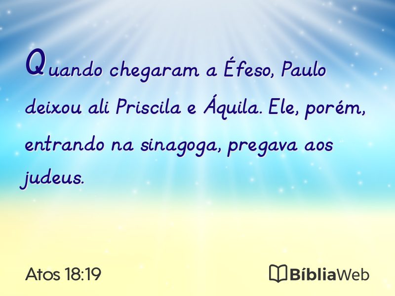 Atos 18:19 em imagem para compartilhar