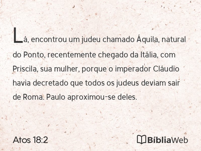 Atos 18:2 em imagem para compartilhar
