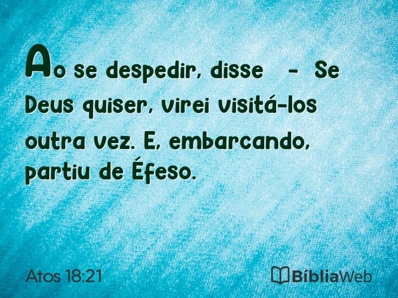 Atos 18:21 em imagem para compartilhar