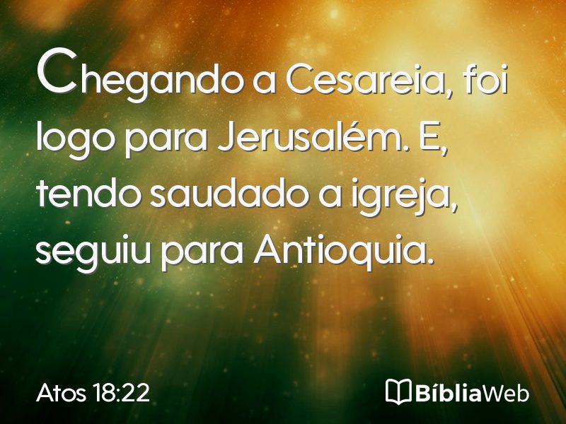 Atos 18:22 em imagem para compartilhar