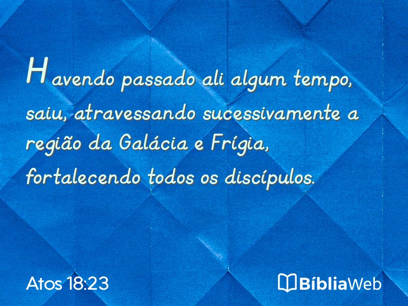 Atos 18:23 em imagem para compartilhar