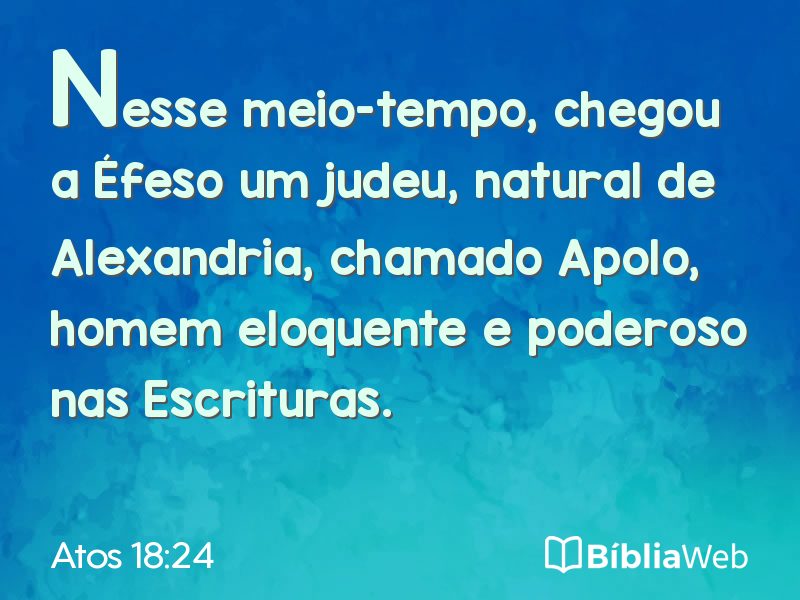 Atos 18:24 em imagem para compartilhar