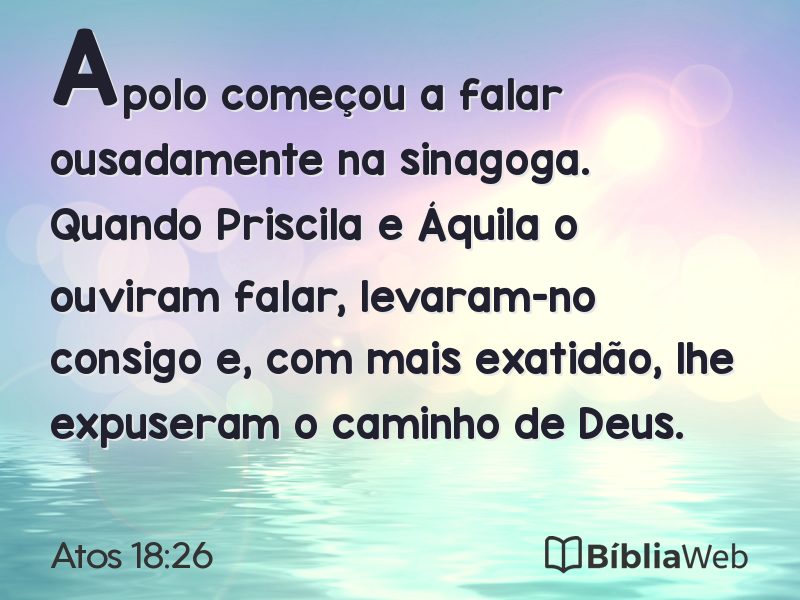 Atos 18:26 em imagem para compartilhar