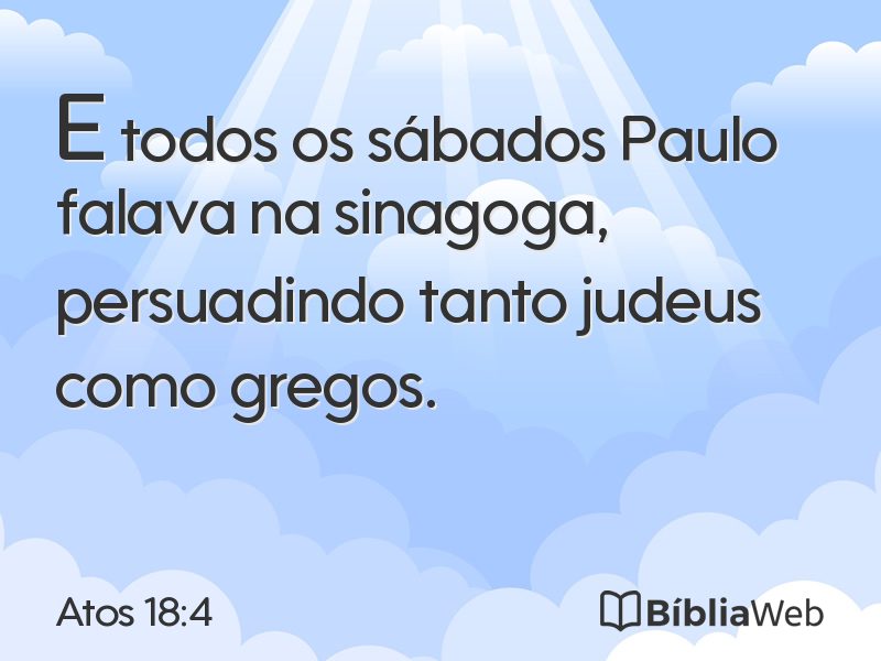 Atos 18:4 em imagem para compartilhar