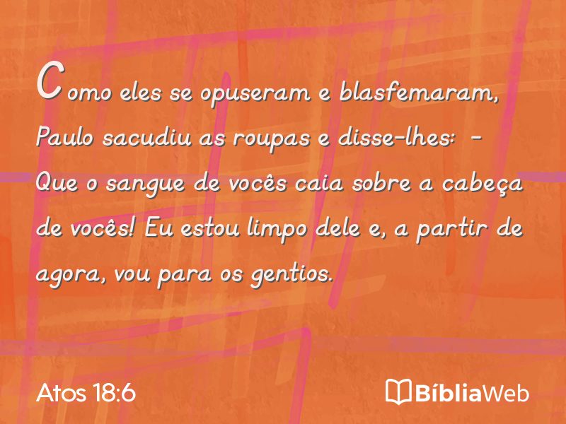 Atos 18:6 em imagem para compartilhar