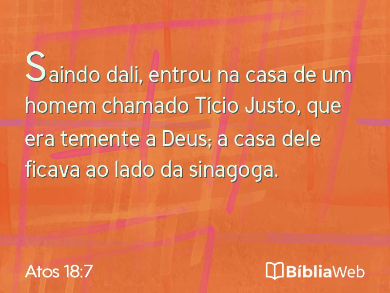 Atos 18:7 em imagem para compartilhar