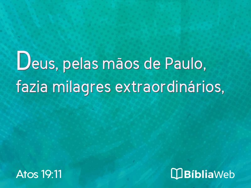 Atos 19:11 em imagem para compartilhar