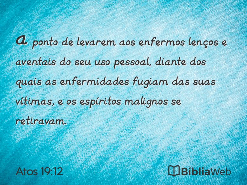 Atos 19:12 em imagem para compartilhar