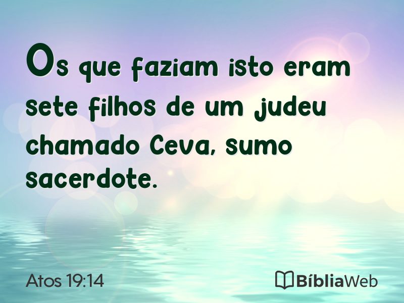 Atos 19:14 em imagem para compartilhar
