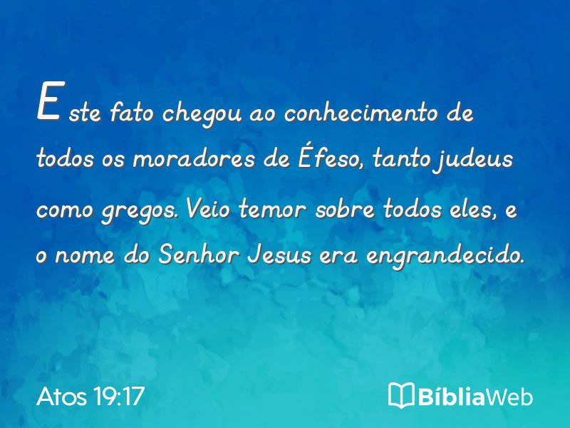 Atos 19:17 em imagem para compartilhar