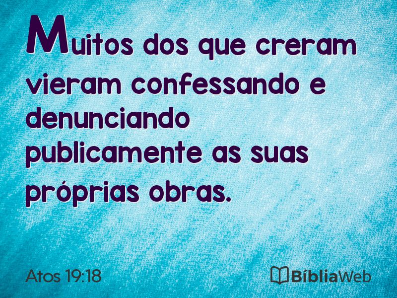 Atos 19:18 em imagem para compartilhar