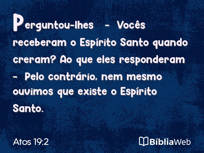 Atos 19:2 em imagem para compartilhar