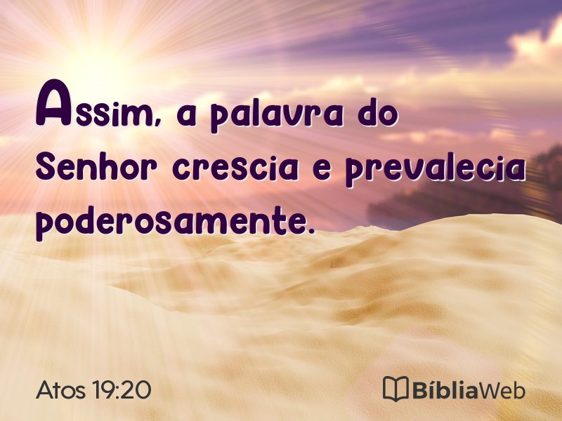 Atos 19:20 em imagem para compartilhar